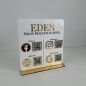 SCHILD MIT VIER QR-CODES 21 × 21 CM