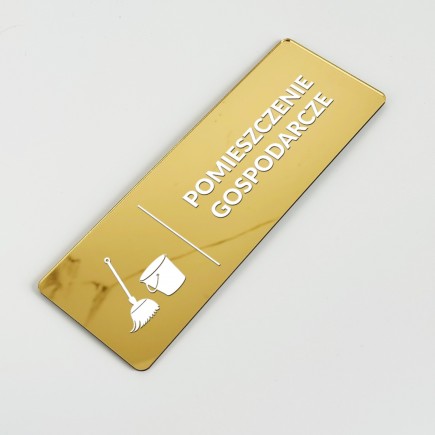 VERSPIEGELTES INFORMATIONSSCHILD „WIRTSCHAFTSRAUM“