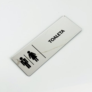 VERSPIEGELTES INFORMATIONSSCHILD „TOILETTE“