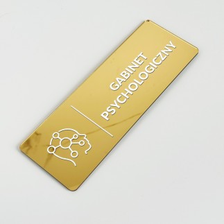 VERSPIEGELTES INFORMATIONSSCHILD „PSYCHOLOGISCHE PRAXIS“