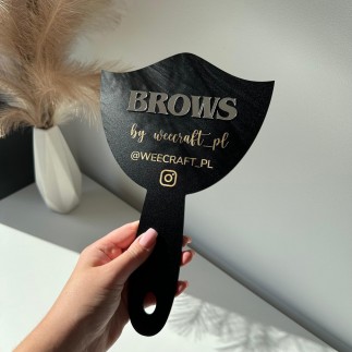 PERSONALISIERTER HANDSPIEGEL BROWS MIT INSTAGRAM-NAME