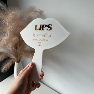 PERSONALISIERTER HANDSPIEGEL LIPS MIT INSTAGRAM-NAME