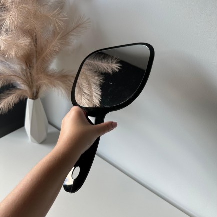 PERSONALISIERTER HANDSPIEGEL IM PADDLE-DESIGN MIT LOGO