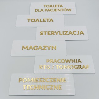 TABLICZKA Z OPISEM POMIESZCZENIA - 20x7cm - 3D