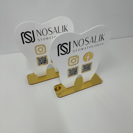 SCHILD MIT ZWEI QR-CODES ZAHN