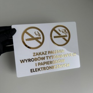 3D-INFORMATIONSSCHILD RAUCHEN / E-ZIGARETTEN VERBOTEN
