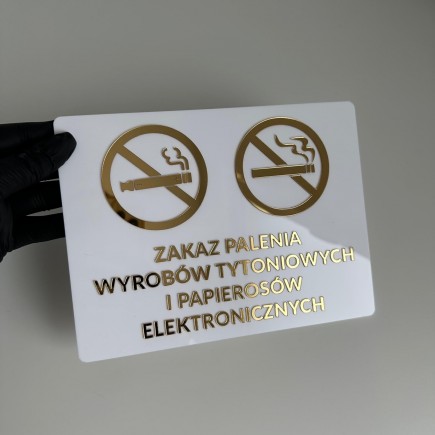 3D-INFORMATIONSSCHILD RAUCHEN / E-ZIGARETTEN VERBOTEN