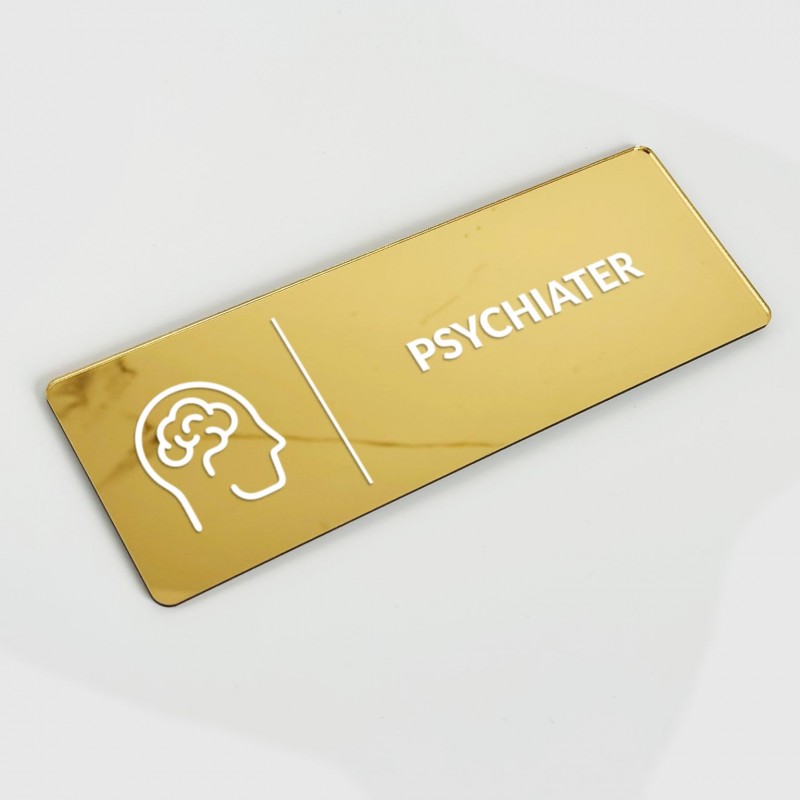 VERSPIEGELTES INFORMATIONSSCHILD „PSYCHIATRE“ VERSPIEGELTES INFORMATIONSSCHILD „PSYCHIATRE“