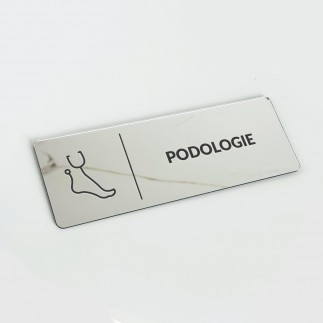 VERSPIEGELTES INFORMATIONSSCHILD „PODOLOGIE“
