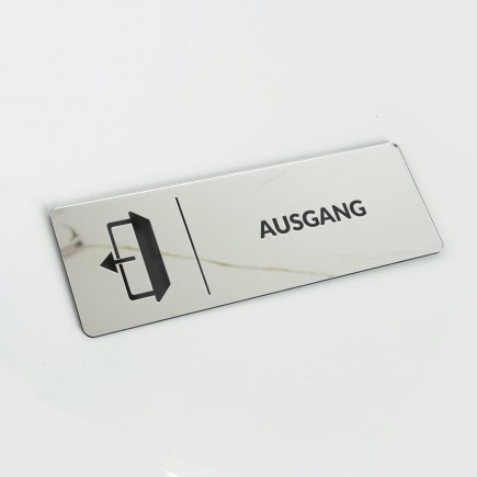 VERSPIEGELTES INFORMATIONSSCHILD „AUSGANG“