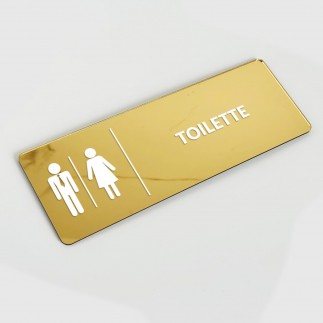 VERSPIEGELTES INFORMATIONSSCHILD „TOILETTE“