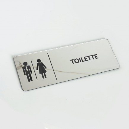 VERSPIEGELTES INFORMATIONSSCHILD „TOILETTE“