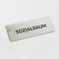 VERSPIEGELTES INFORMATIONSSCHILD „SOZIALRAUM“ VERSPIEGELTES INFORMATIONSSCHILD „SOZIALRAUM“
