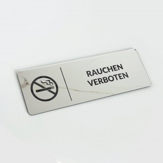 VERSPIEGELTES INFORMATIONSSCHILD „RAUCHEN VERBOTEN“