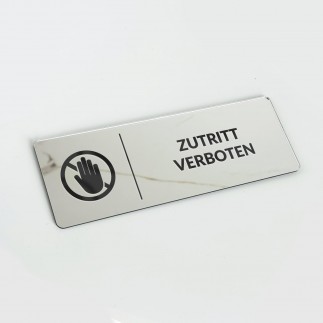 VERSPIEGELTES INFORMATIONSSCHILD „ZUTRITT VERBOTEN“