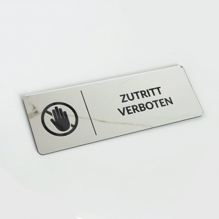 VERSPIEGELTES INFORMATIONSSCHILD „ZUTRITT VERBOTEN“