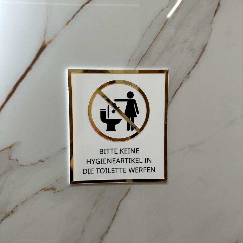 BITTE KEINEN MÜLL IN DIE TOILETTE WERFEN