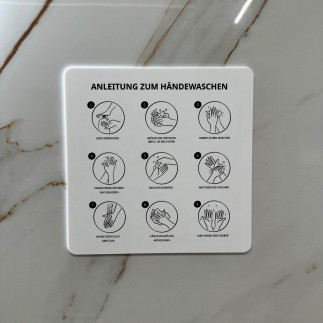 INFORMATIONSSCHILD ANLEITUNG ZUM HÄNDEWASCHEN