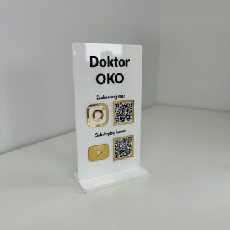 MINI-SCHILD MIT ZWEI QR-CODES