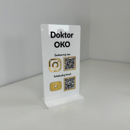 MINI-SCHILD MIT ZWEI QR-CODES