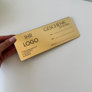 PREMIUM-GUTSCHEIN AUS ACRYL MIT GRAVUR