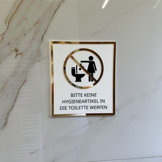 BITTE KEINEN MÜLL IN DIE TOILETTE WERFEN