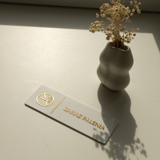 TABLICZKA INFORMACYJNA ZAKAZ PALENIA - 3D