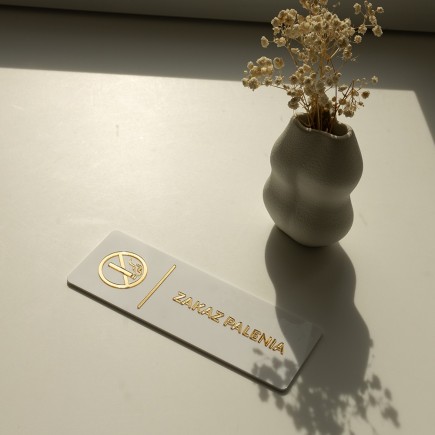 TABLICZKA INFORMACYJNA ZAKAZ PALENIA - 3D