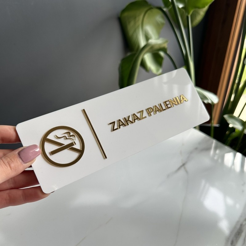 TABLICZKA INFORMACYJNA ZAKAZ PALENIA - 3D
