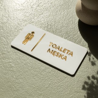 TABLICZKA INFORMACYJNA TOALETA MĘSKA - 3D