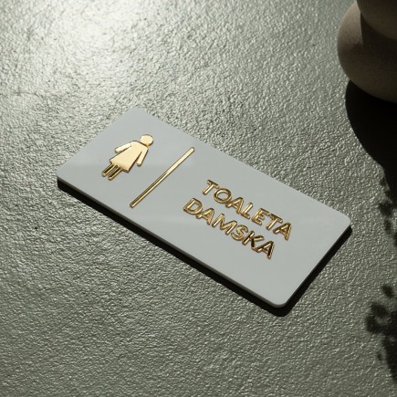 TABLICZKA INFORMACYJNA TOALETA DAMSKA - 3D