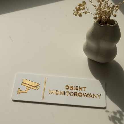 TABLICZKA INFORMACYJNA OBIEKT MONITOROWANY - 3D