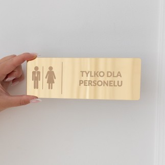 INFORMATIONSSCHILD „NUR FÜR PERSONAL“ – GRAVUR