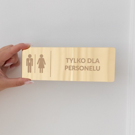 INFORMATIONSSCHILD „NUR FÜR PERSONAL“ – GRAVUR