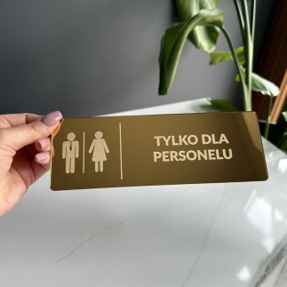 INFORMATIONSSCHILD „NUR FÜR PERSONAL“ – GRAVUR