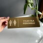 INFORMATIONSSCHILD „NUR FÜR PERSONAL“ – GRAVUR