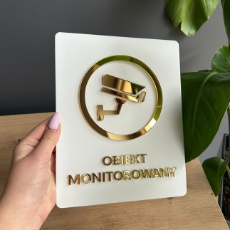 TABLICZKA INFORMACYJNA OBIEKT MONITOROWANY - 3D
