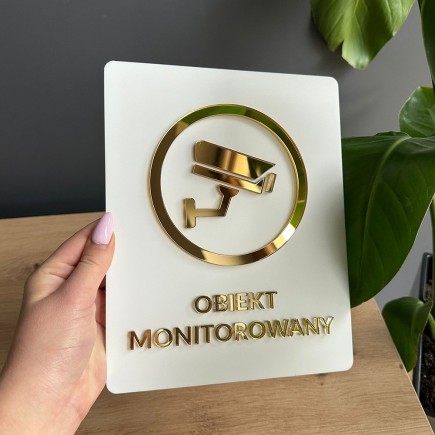 TABLICZKA INFORMACYJNA OBIEKT MONITOROWANY - 3D