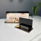 EXKLUSIVES SET AUS VOUCHERHALTER UND VISITENKARTENHALTER IN SCHWARZ-GOLD EXKLUSIVES SET AUS VOUCHERHALTER UND VISITENKARTENHALTER IN SCHWARZ-GOLD