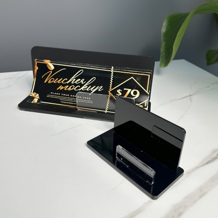 SET AUS VOUCHERHALTER UND VISITENKARTENHALTER IN SCHWARZ
