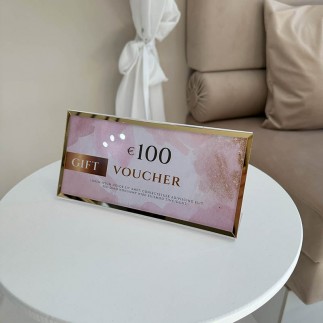 VOUCHER-AUFSTELLER MIT SPIEGELRAHMEN