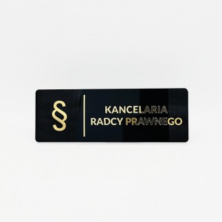 TABLICZKA KANCELARIA RADCY PRAWNEGO - 3D