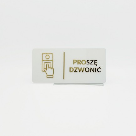 TABLICZKA PROSZĘ DZWONIĆ - 3D