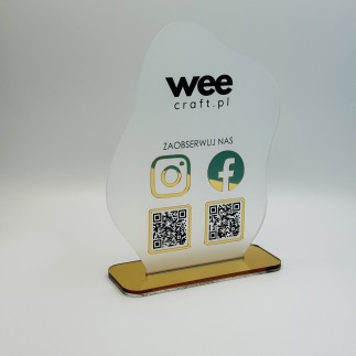SCHILD MIT ZWEI QR-CODES BLOB