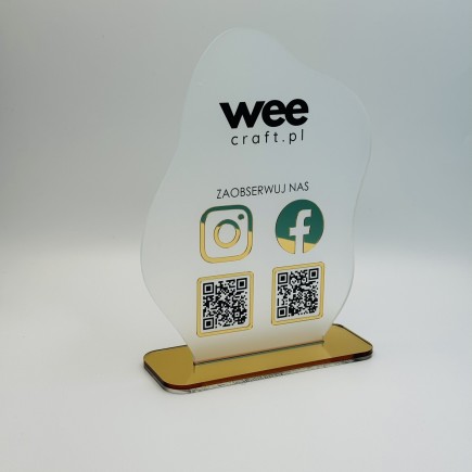 SCHILD MIT ZWEI QR-CODES BLOB