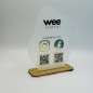 SCHILD MIT ZWEI QR-CODES BLOB