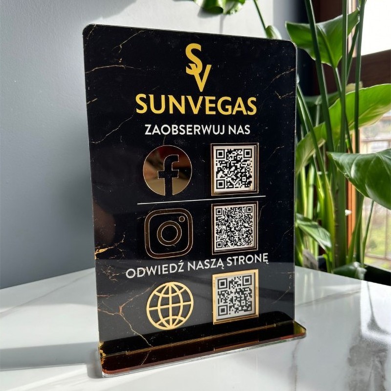 A4-SCHILD MIT DREI QR-CODES