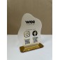 SCHILD MIT ZWEI QR-CODES BLOB