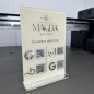 SCHILD MIT VIER QR-CODES A4