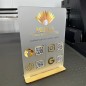 SCHILD MIT VIER QR-CODES A4